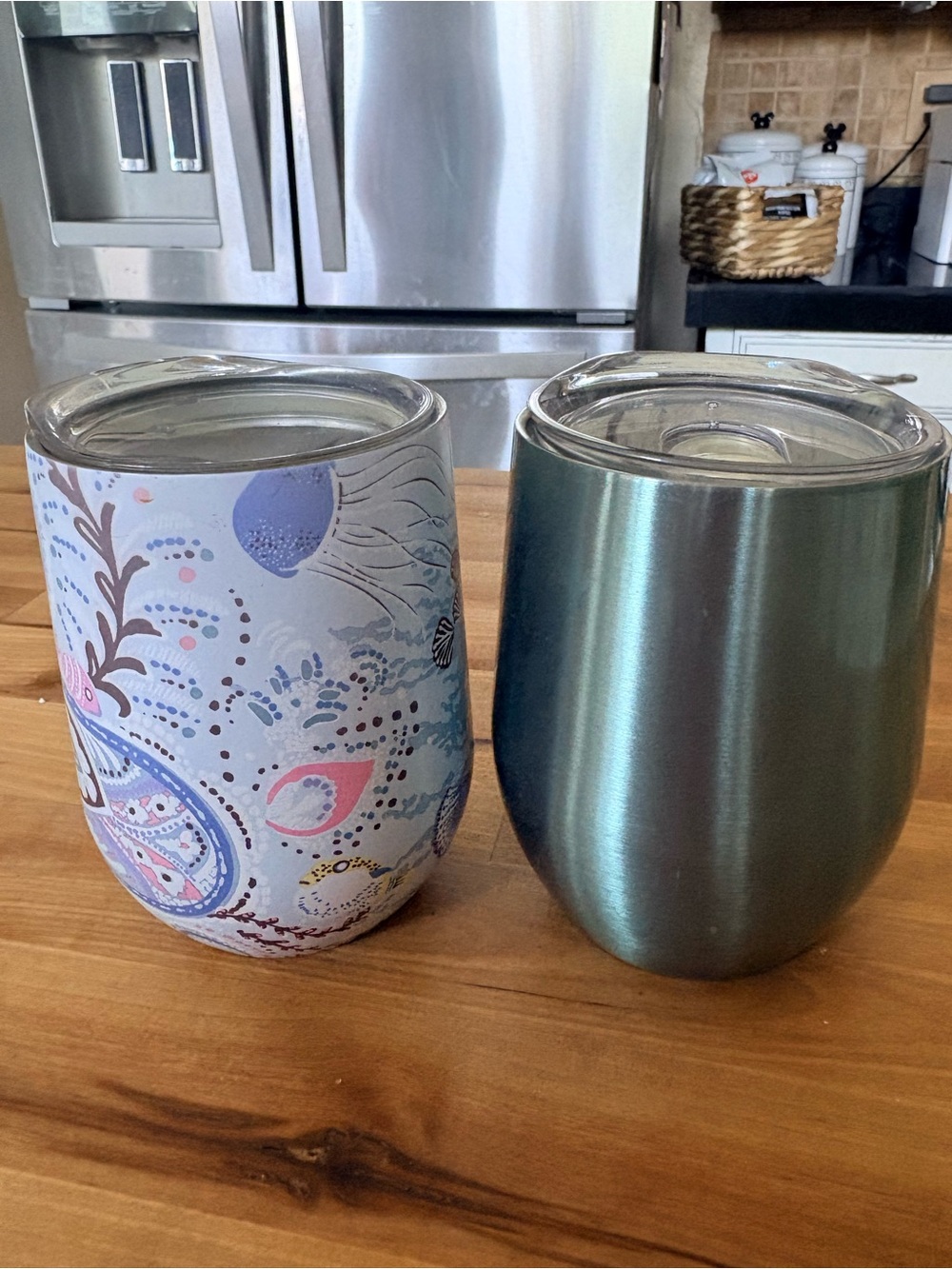 Vera Bradley & off-brand Stemless metal insulated Wine Tumblers